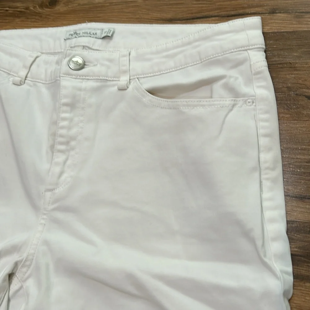 PETER MILLAR WOMENS STRAIGHT GOLF PANTS MID RISE WHITE LIGHTWEIGHT SIZE 10 - Picture 5 of 11